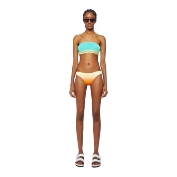 Bond-Eye Sierra Sign Bikini Set Dawn, Green, Yellow And Orange O/S Bound216e Nwt